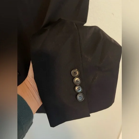 Hugo Boss Super 100 Navy Blue Two Button Sport Coat 100% Virgin Wool 40 L